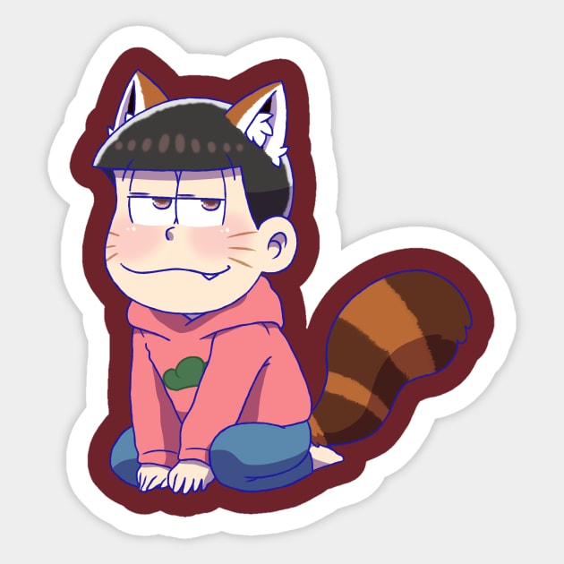 Osomatsu-san : Osomatsu chibi (Red Panda) Sticker by UndertaleSquirrel